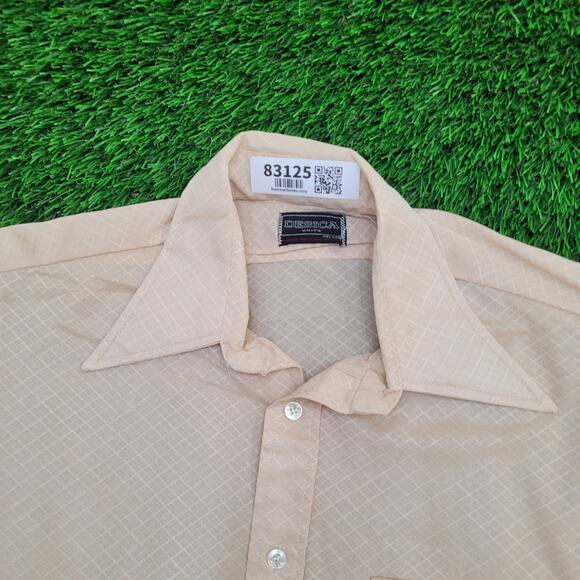 Vintage 80s Desica MOD Button Shirt XL 23x28 Hippie Western - Picture 9 of 11